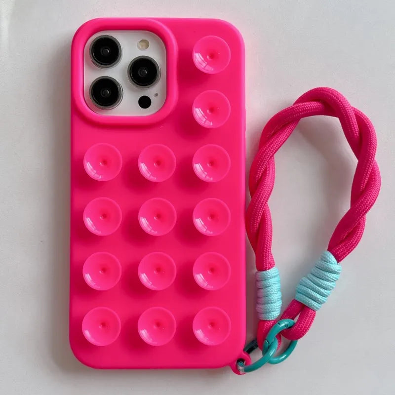 Coque Ventouse IDOCASE – Silicone Colorée pour iPhone