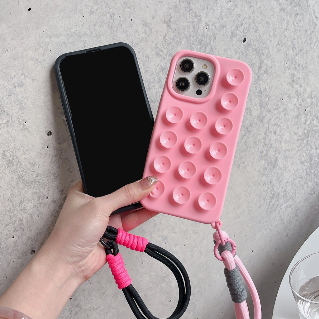 Coque Ventouse IDOCASE – Silicone Colorée pour iPhone