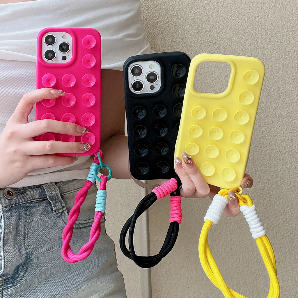 Coque Ventouse IDOCASE – Silicone Colorée pour iPhone